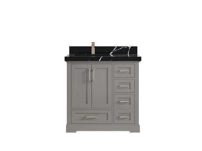 Boston 36 in. W x 22 in. D Left Offset Sink Bathroom Vanity - Willow Bath and Vanity