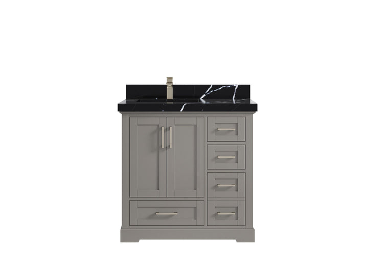 Boston 36 in. W x 22 in. D Left Offset Sink Bathroom Vanity - photo 18