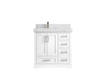 Boston 36 in. W x 22 in. D Left Offset Sink Bathroom Vanity - Willow Bath and Vanity