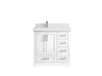 Boston 36 in. W x 22 in. D Left Offset Sink Bathroom Vanity - Willow Bath and Vanity