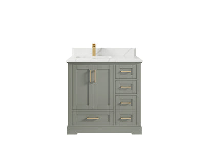 Boston 36 in. W x 22 in. D Left Offset Sink Bathroom Vanity - Willow Bath and Vanity