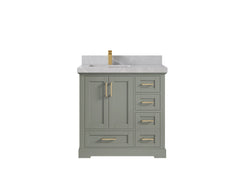 Boston 36 in. W x 22 in. D Left Offset Sink Bathroom Vanity - photo 30