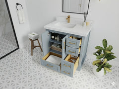 Boston 36 in. W x 22 in. D Left Offset Sink Bathroom Vanity - photo 2