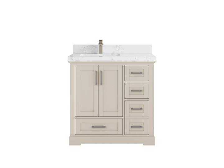 Boston 36 in. W x 22 in. D Left Offset Sink Bathroom Vanity - photo 24