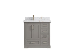 Boston 36 in. W x 22 in. D Left Offset Sink Bathroom Vanity - photo 36