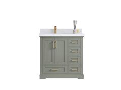 Boston 36 in. W x 22 in. D Left Offset Sink Bathroom Vanity - photo 1