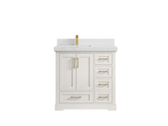 Boston 36 in. W x 22 in. D Left Offset Sink Bathroom Vanity - photo 27