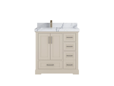 Boston 36 in. W x 22 in. D Left Offset Sink Bathroom Vanity - Willow Bath and Vanity