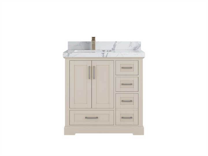 Boston 36 in. W x 22 in. D Left Offset Sink Bathroom Vanity - photo 19