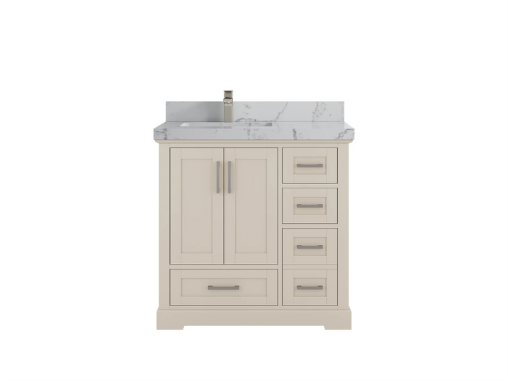 Boston 36 in. W x 22 in. D Left Offset Sink Bathroom Vanity - photo 30