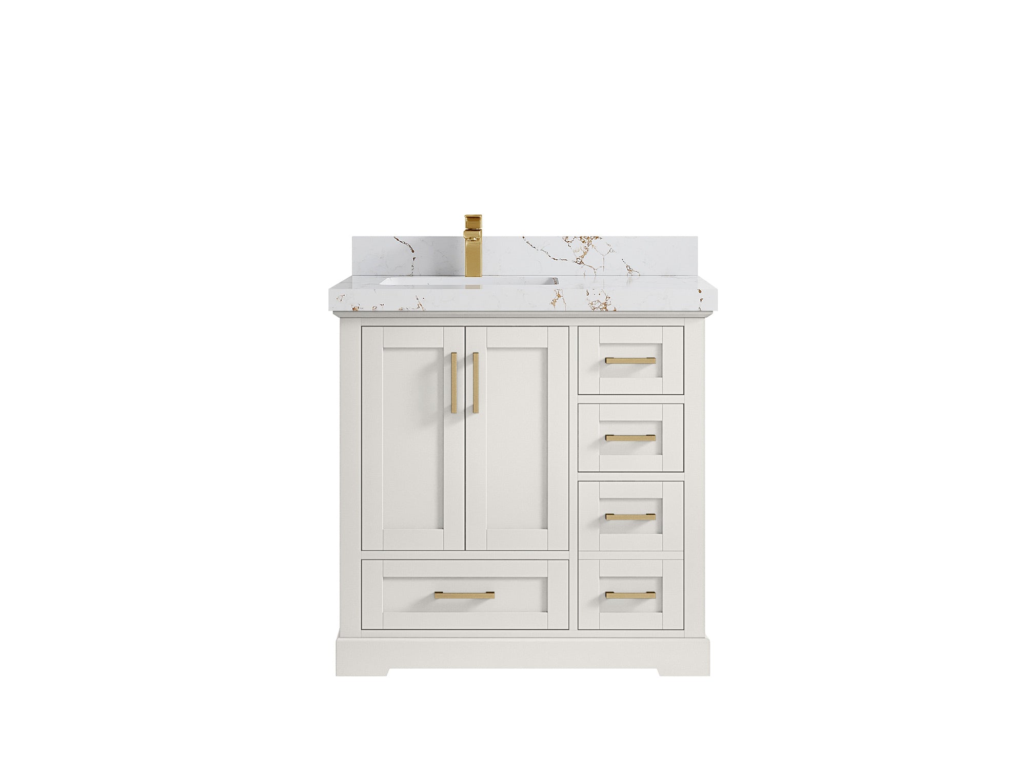 Boston 36 in. W x 22 in. D Left Offset Sink Bathroom Vanity - Willow Bath and Vanity