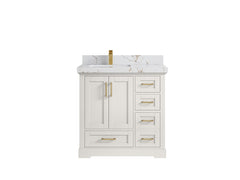 Boston 36 in. W x 22 in. D Left Offset Sink Bathroom Vanity - photo 35