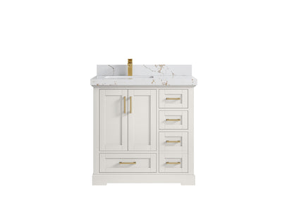 Boston 36 in. W x 22 in. D Left Offset Sink Bathroom Vanity - Willow Bath and Vanity
