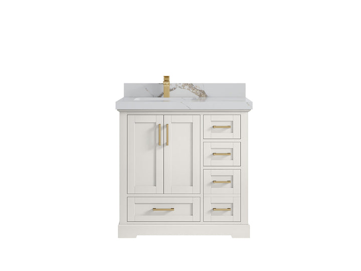 Boston 36 in. W x 22 in. D Left Offset Sink Bathroom Vanity - photo 19