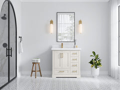 Boston 36 in. W x 22 in. D Left Offset Sink Bathroom Vanity - photo 4