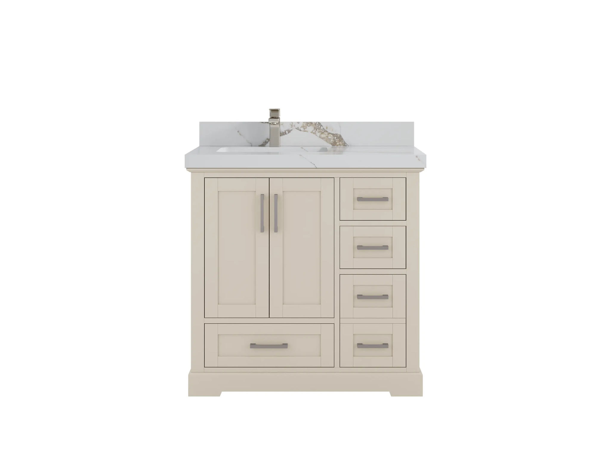 Boston 36 in. W x 22 in. D Left Offset Sink Bathroom Vanity - Willow Bath and Vanity