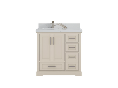 Boston 36 in. W x 22 in. D Left Offset Sink Bathroom Vanity - Willow Bath and Vanity