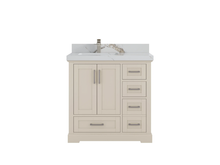 Boston 36 in. W x 22 in. D Left Offset Sink Bathroom Vanity - photo 16