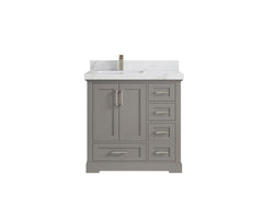 Boston 36 in. W x 22 in. D Left Offset Sink Bathroom Vanity - photo 26