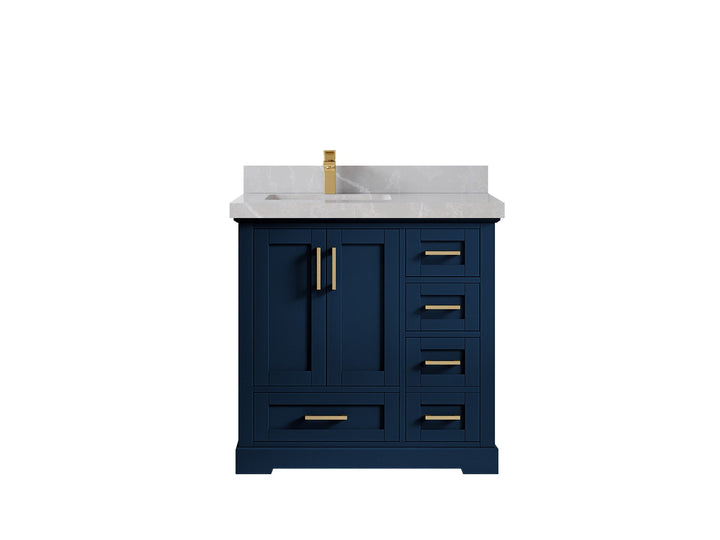 Boston 36 in. W x 22 in. D Left Offset Sink Bathroom Vanity - photo 30