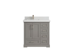 Boston 36 in. W x 22 in. D Left Offset Sink Bathroom Vanity - photo 16