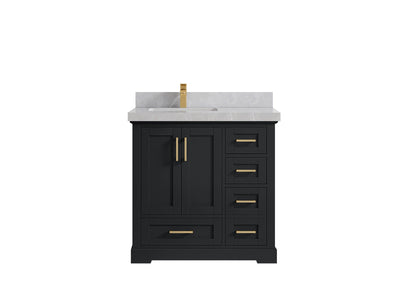 Boston 36 in. W x 22 in. D Left Offset Sink Bathroom Vanity - Willow Bath and Vanity