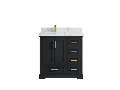 Boston 36 in. W x 22 in. D Left Offset Sink Bathroom Vanity - Willow Bath and Vanity