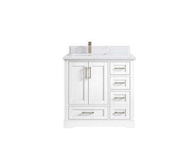 Boston 36 in. W x 22 in. D Left Offset Sink Bathroom Vanity - Willow Bath and Vanity