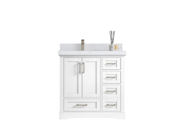 Boston 36 in. W x 22 in. D Left Offset Sink Bathroom Vanity - photo 1