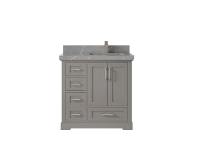 Boston 36 in. W x 22 in. D Right Offset Sink Bathroom Vanity - Willow Bath and Vanity