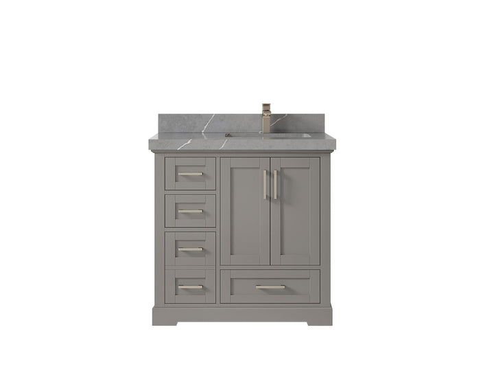 Boston 36 in. W x 22 in. D Right Offset Sink Bathroom Vanity - photo 32