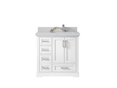 Boston 36 in. W x 22 in. D Right Offset Sink Bathroom Vanity - Willow Bath and Vanity