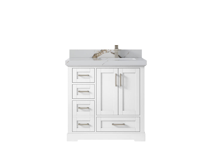 Boston 36 in. W x 22 in. D Right Offset Sink Bathroom Vanity - photo 19
