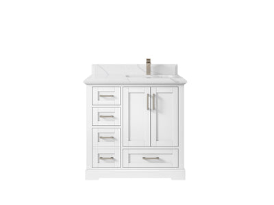 Boston 36 in. W x 22 in. D Right Offset Sink Bathroom Vanity - Willow Bath and Vanity