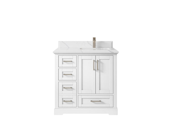 Boston 36 in. W x 22 in. D Right Offset Sink Bathroom Vanity - photo 45