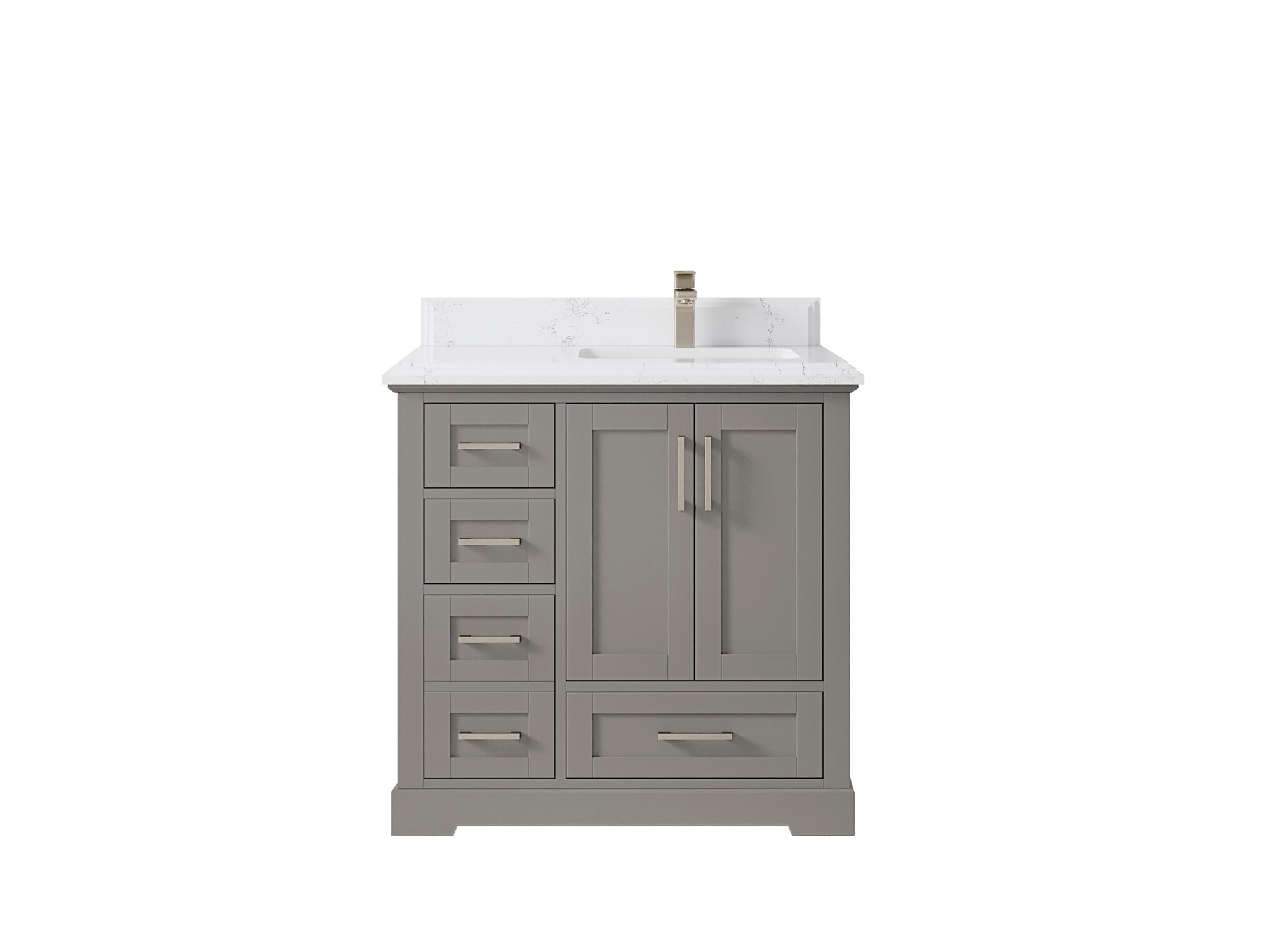 Boston 36 in. W x 22 in. D Right Offset Sink Bathroom Vanity - Willow Bath and Vanity