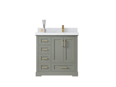 Boston 36 in. W x 22 in. D Right Offset Sink Bathroom Vanity - photo 1