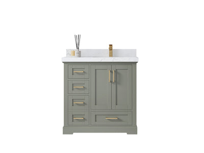 Boston 36 in. W x 22 in. D Right Offset Sink Bathroom Vanity - Willow Bath and Vanity