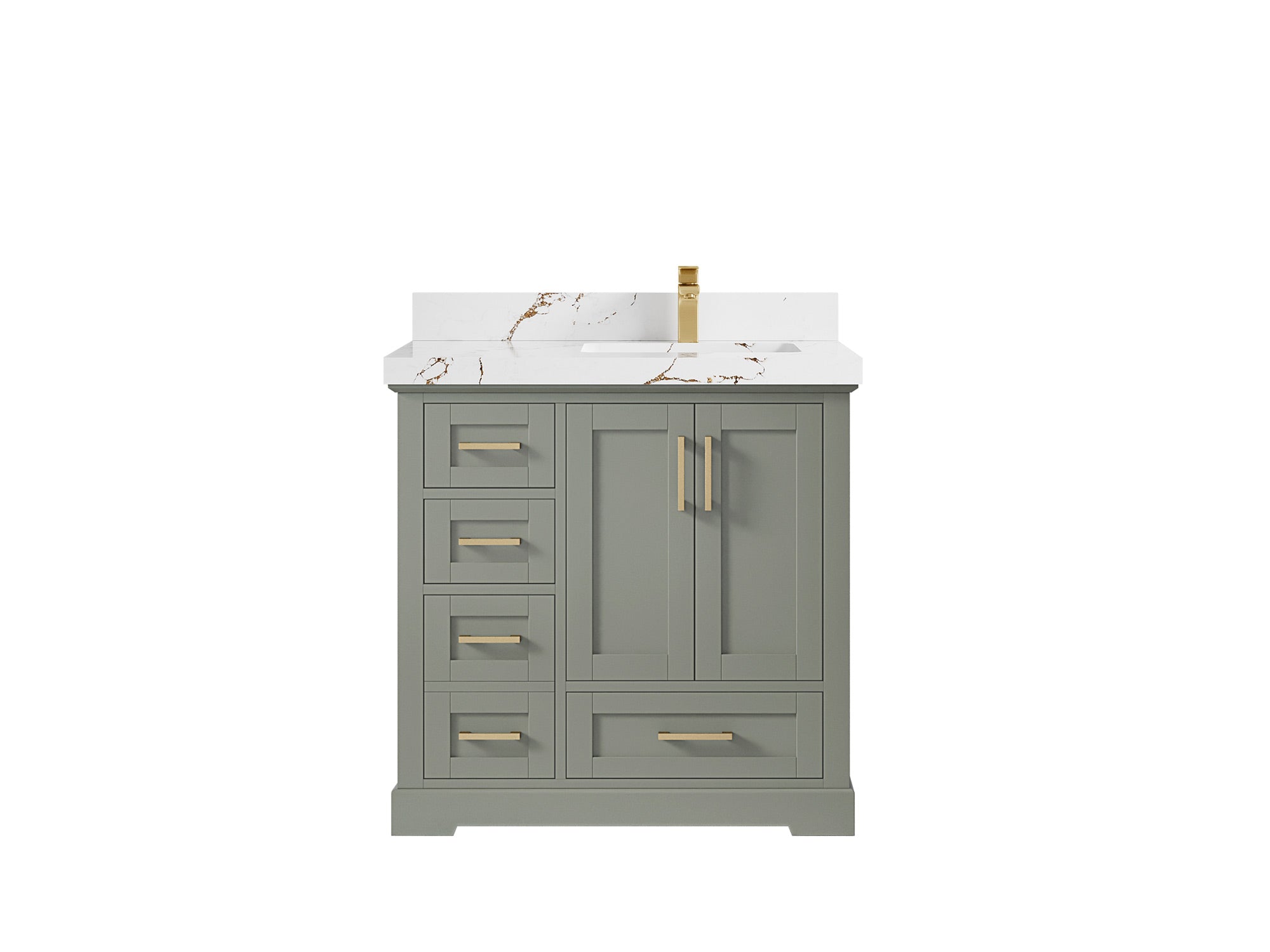 Boston 36 in. W x 22 in. D Right Offset Sink Bathroom Vanity - Willow Bath and Vanity