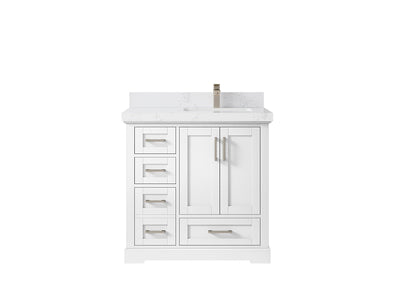 Boston 36 in. W x 22 in. D Right Offset Sink Bathroom Vanity - Willow Bath and Vanity