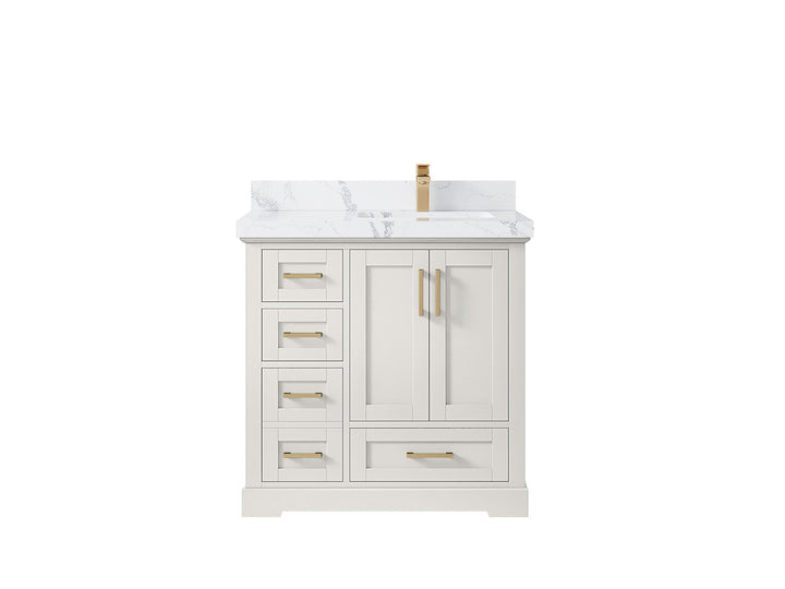 Boston 36 in. W x 22 in. D Right Offset Sink Bathroom Vanity - photo 25
