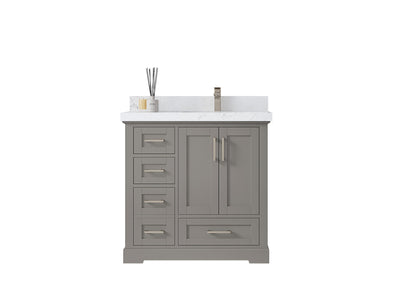 Boston 36 in. W x 22 in. D Right Offset Sink Bathroom Vanity - Willow Bath and Vanity