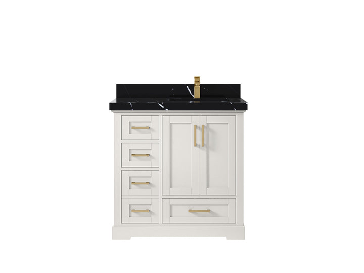 Boston 36 in. W x 22 in. D Right Offset Sink Bathroom Vanity - photo 17