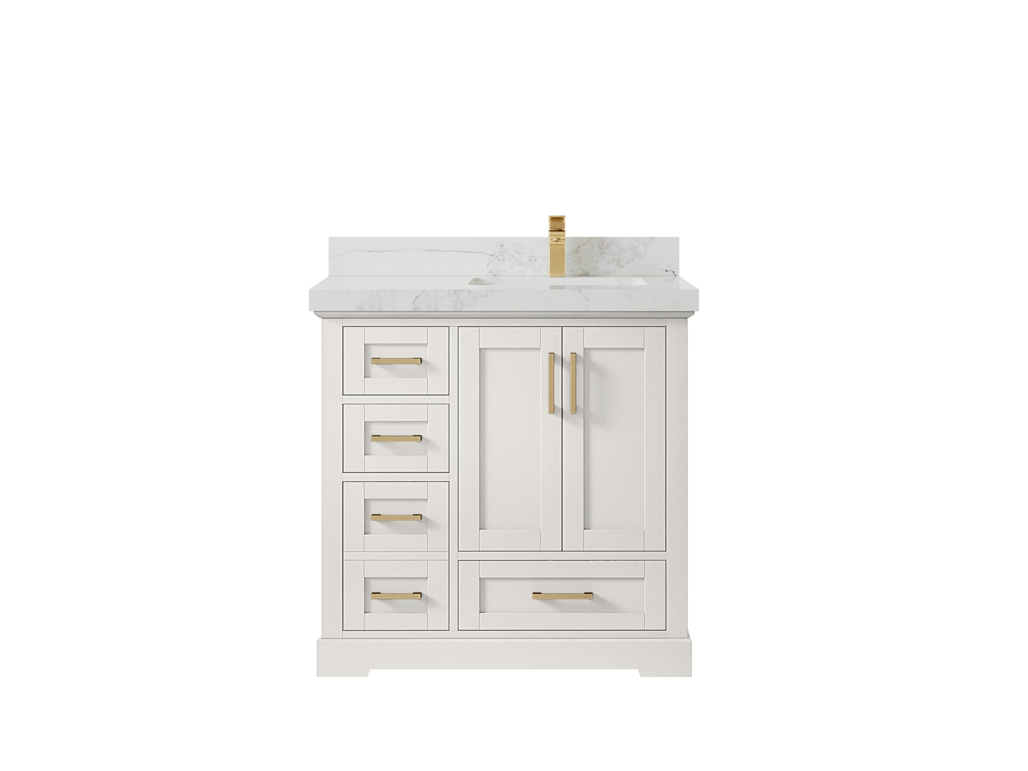 Boston 36 in. W x 22 in. D Right Offset Sink Bathroom Vanity - Willow Bath and Vanity