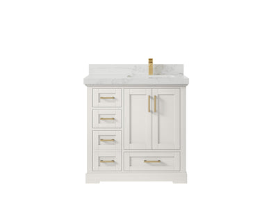 Boston 36 in. W x 22 in. D Right Offset Sink Bathroom Vanity - Willow Bath and Vanity