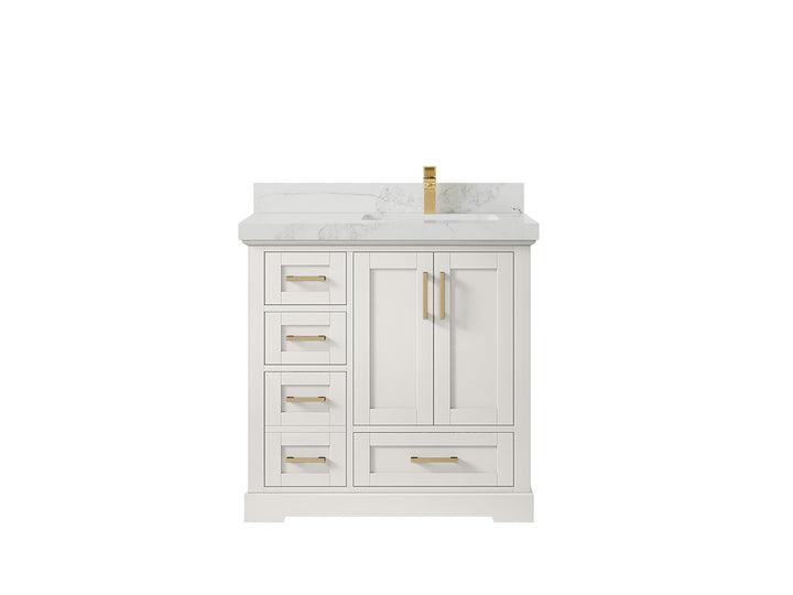 Boston 36 in. W x 22 in. D Right Offset Sink Bathroom Vanity - photo 23