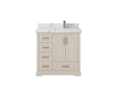 Boston 36 in. W x 22 in. D Right Offset Sink Bathroom Vanity - Willow Bath and Vanity