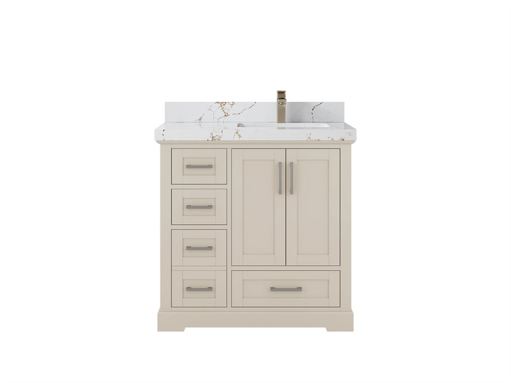 Boston 36 in. W x 22 in. D Right Offset Sink Bathroom Vanity - photo 28