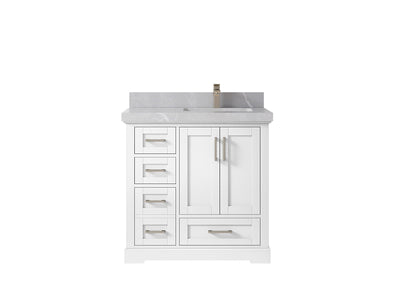 Boston 36 in. W x 22 in. D Right Offset Sink Bathroom Vanity - Willow Bath and Vanity