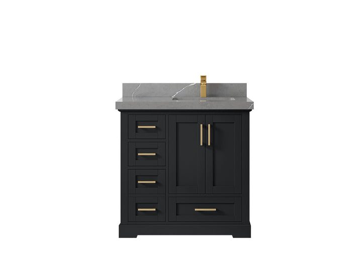 Boston 36 in. W x 22 in. D Right Offset Sink Bathroom Vanity - photo 33